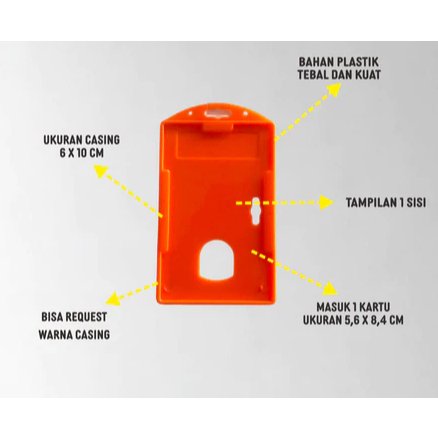 HOLDER ID CARD - PLASTIK 1 SISI