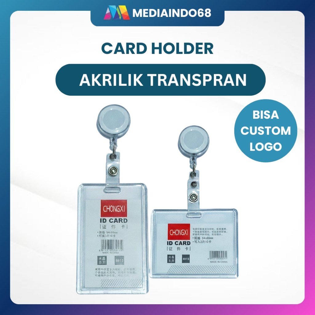 PAKET YOYO + HOLDER AKRILIK BENING TRANSPARANT (Custom Logo)