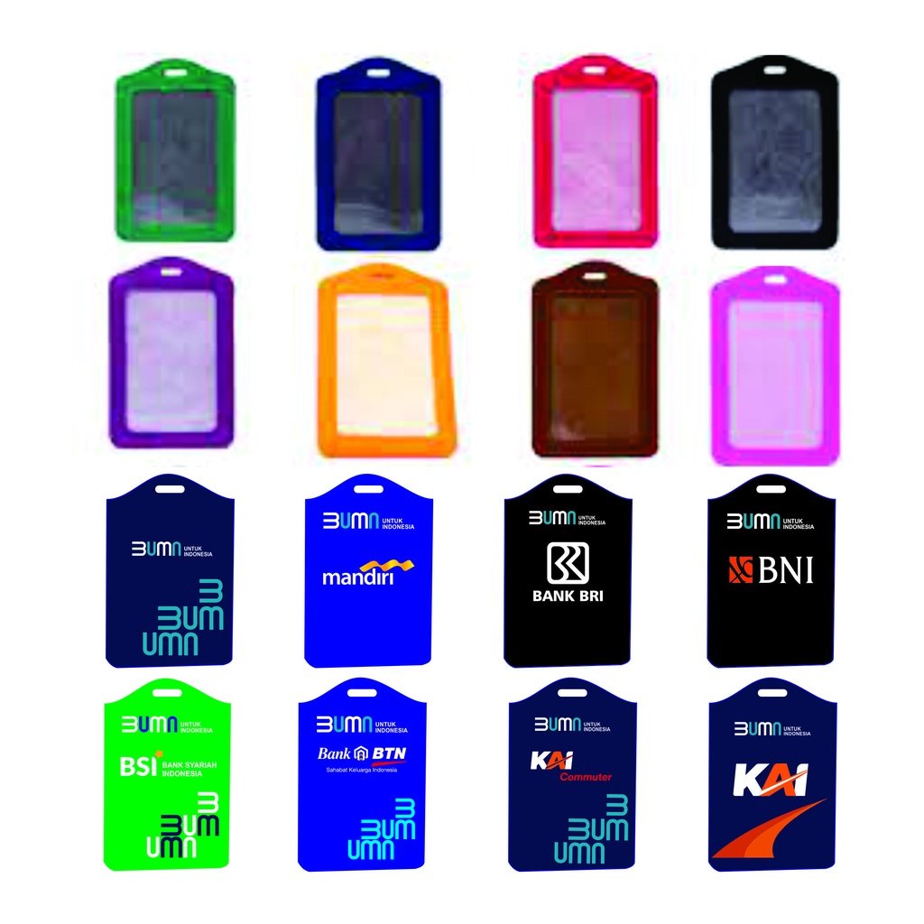 CUSTOM CETAK LOGO - CARD HOLDER KULIT PU 1 SLOT KARTU